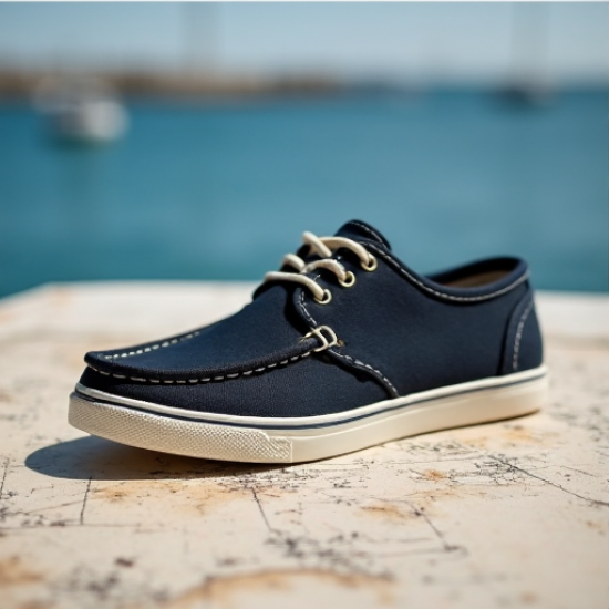 Nautical Breeze Men's Canvas Boat Shoes
