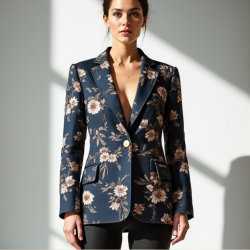 Elysian Bloom Floral Jacquard Blazer