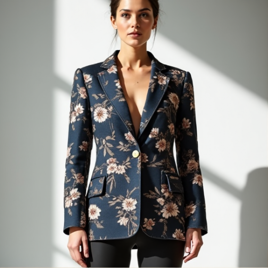 Elysian Bloom Floral Jacquard Blazer