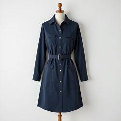 Urban Chic Belted Utility Shirt Dress