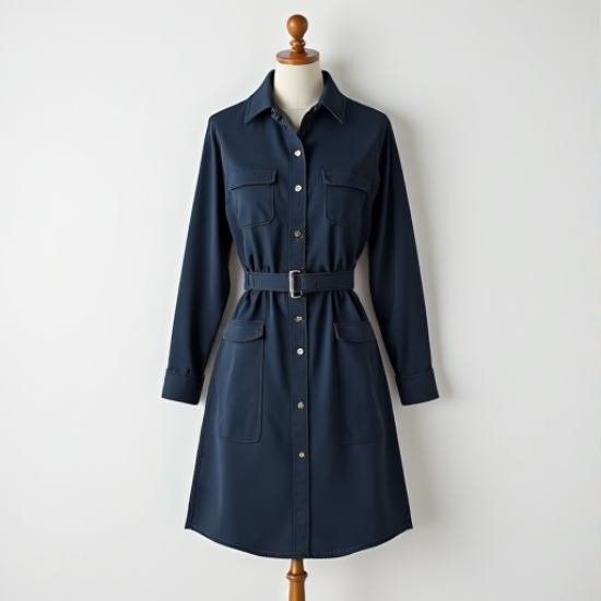 Urban Chic Belted Utility Shirt Dress