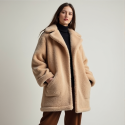 Cozy Luxe Teddy Bear Fleece Coat