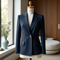 Elegance Draped Shawl-Collar Blazer