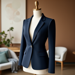 Elegance in Motion: Women's Ponte Knit Peaked Lapel Blazer