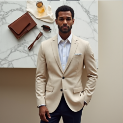 Breezy Elegance Seersucker Blazer