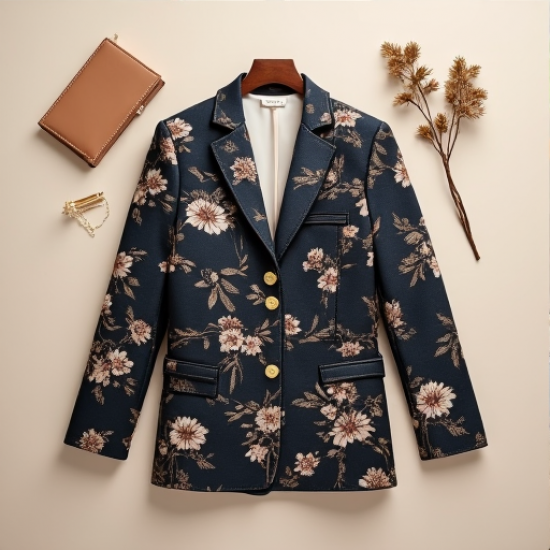 Elysian Bloom Floral Jacquard Blazer