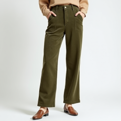 Chic Comfort Corduroy Straight-Leg Pants