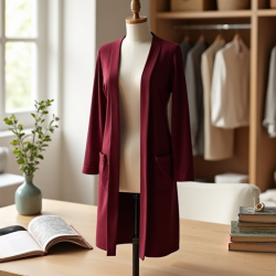 Elegance Wrap: Women's Long Open-Front Cardigan