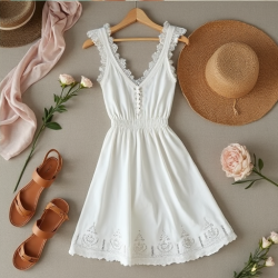 Elysian Breeze Eyelet Dress