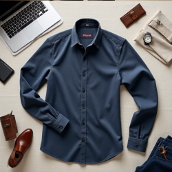 Elysian Comfort Heathered Button-Up Shirt