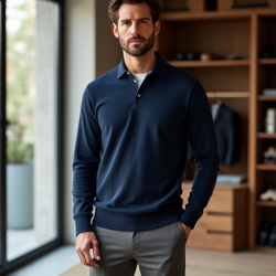 Classic Elegance Polo Sweater