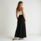 Elysian Elegance Side-Slit Maxi Skirt