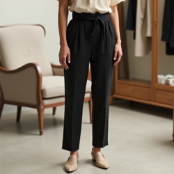 Chic Comfort Paperbag Tapered Pants