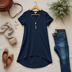 Elegant Flow High-Low Tunic