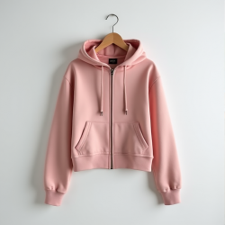 Chic Urban Cropped Zip Hoodie