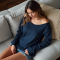 Chic Escape Off-the-Shoulder Lounge Sweatshirt