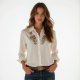 Rustic Charm Embroidered Snap Shirt