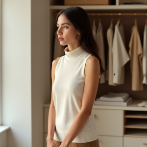 Chic Comfort Sleeveless Turtleneck Sweater