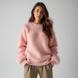 Cozy Luxe Fuzzy Eyelash Knit Sweater