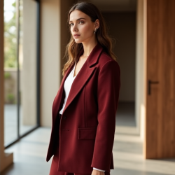 Chic Draped Faux Suede Jacket