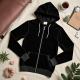 Velvet Luxe Zip-Up Hoodie