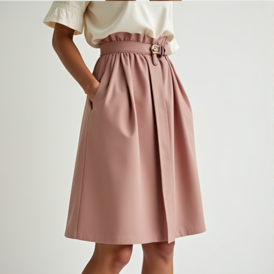 Chic Elegance Paperbag Waist Skirt