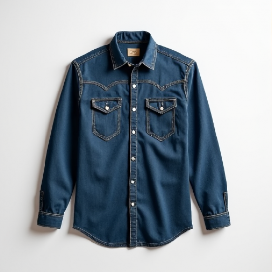 Rustic Charm Snap-Front Denim Shirt
