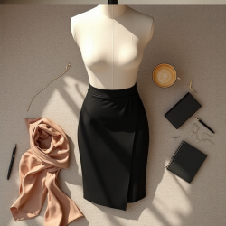 Elegant Draped Faux-Wrap Skirt
