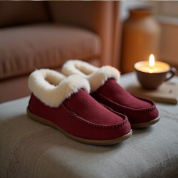 Elysian Comfort Suede Moccasin Slippers