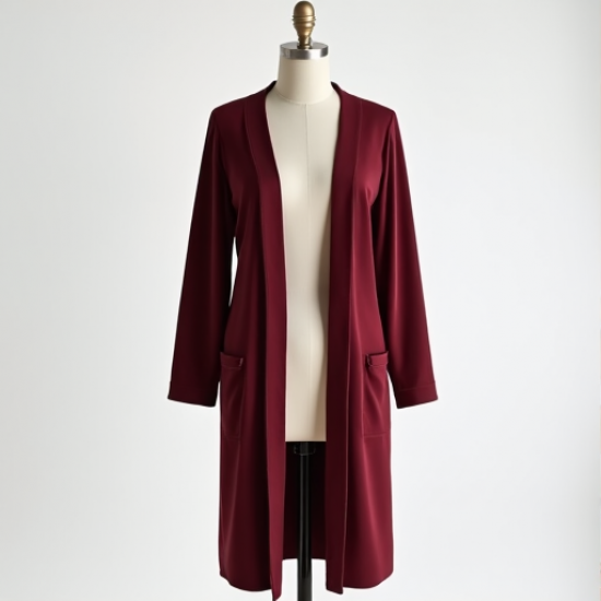 Elegance Wrap: Women's Long Open-Front Cardigan