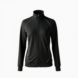 Athleisure Luxe Full-Zip Track Jacket