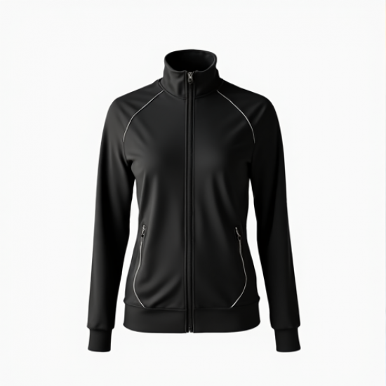 Athleisure Luxe Full-Zip Track Jacket