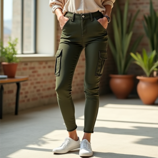 Urban Chic Mid-Rise Skinny Cargo Pants