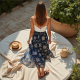 Elysian Breeze Printed Midi Skirt