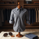 Elegant Weave Men's Jacquard Shirt