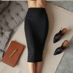 Chic Comfort Stretch Jersey Pencil Skirt