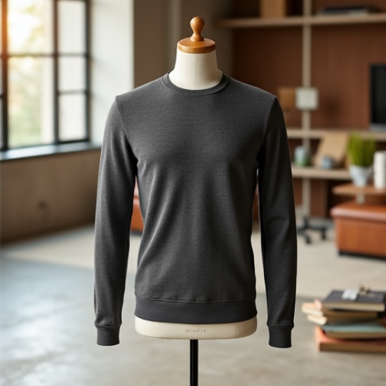 Urban Comfort Textured Knit Crewneck Sweatshirt Urban Comfort Textured Knit Crewneck Sweatshirt
