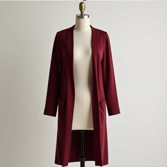 Elegance Wrap: Women's Long Open-Front Cardigan
