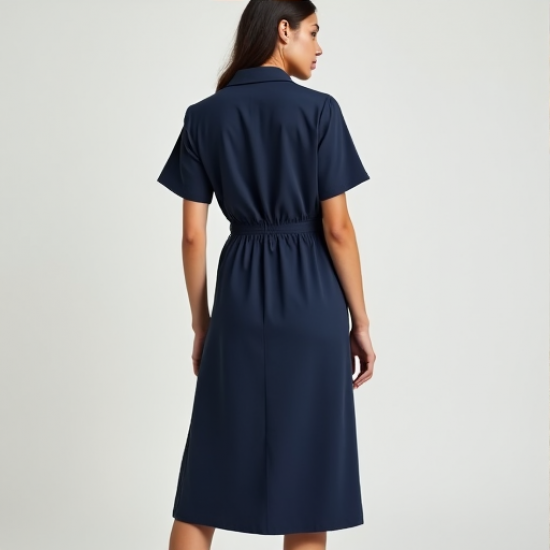 Chic Elegance Button-Down Midi Shirt Dress Chic Elegance Button-Down Midi Shirt Dress