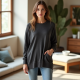 Chic Horizon High-Low Tunic Sweater