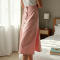Luxe Linen Blend Button-Through Skirt