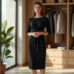 Twist Elegance Midi Dress