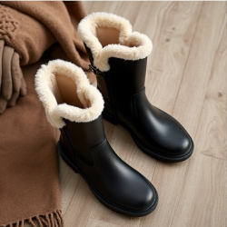 Arctic Elegance Women's Fur-Lined Winter Boots