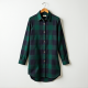 Evergreen Plaid Flannel Tunic Shirt