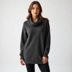 Cozy Elegance Cowl Neck Tunic Sweater