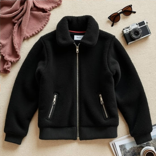 Vintage Chic Pile Fleece Jacket