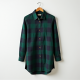 Evergreen Plaid Flannel Tunic Shirt