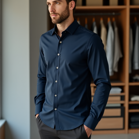 Elysian Elegance Hidden Placket Shirt