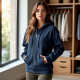 CozyChic Women's Full-Zip Terry Fleece Hoodie