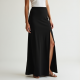 Elysian Elegance Side-Slit Maxi Skirt